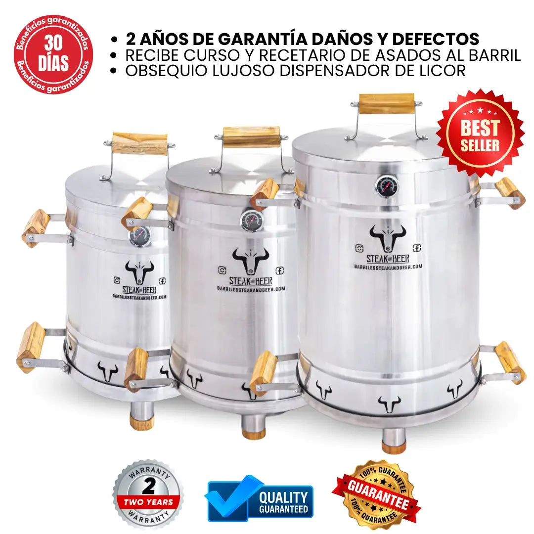 Barril Asador en Acero Inoxidable